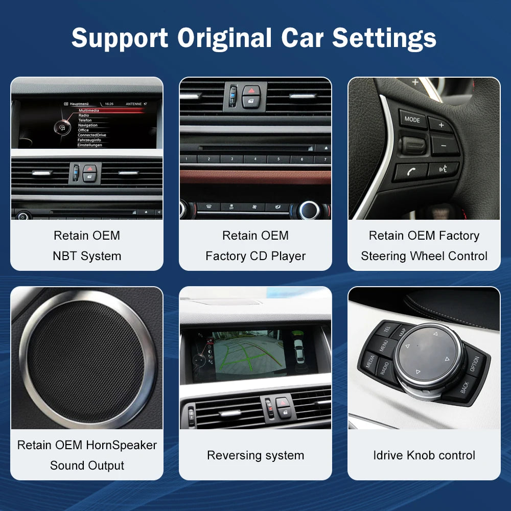 12.3" Wireless CarPlay & Android Auto Display for BMW 5 Series F10/F11 (2012–2016) NBT — 1920×720 Touchscreen