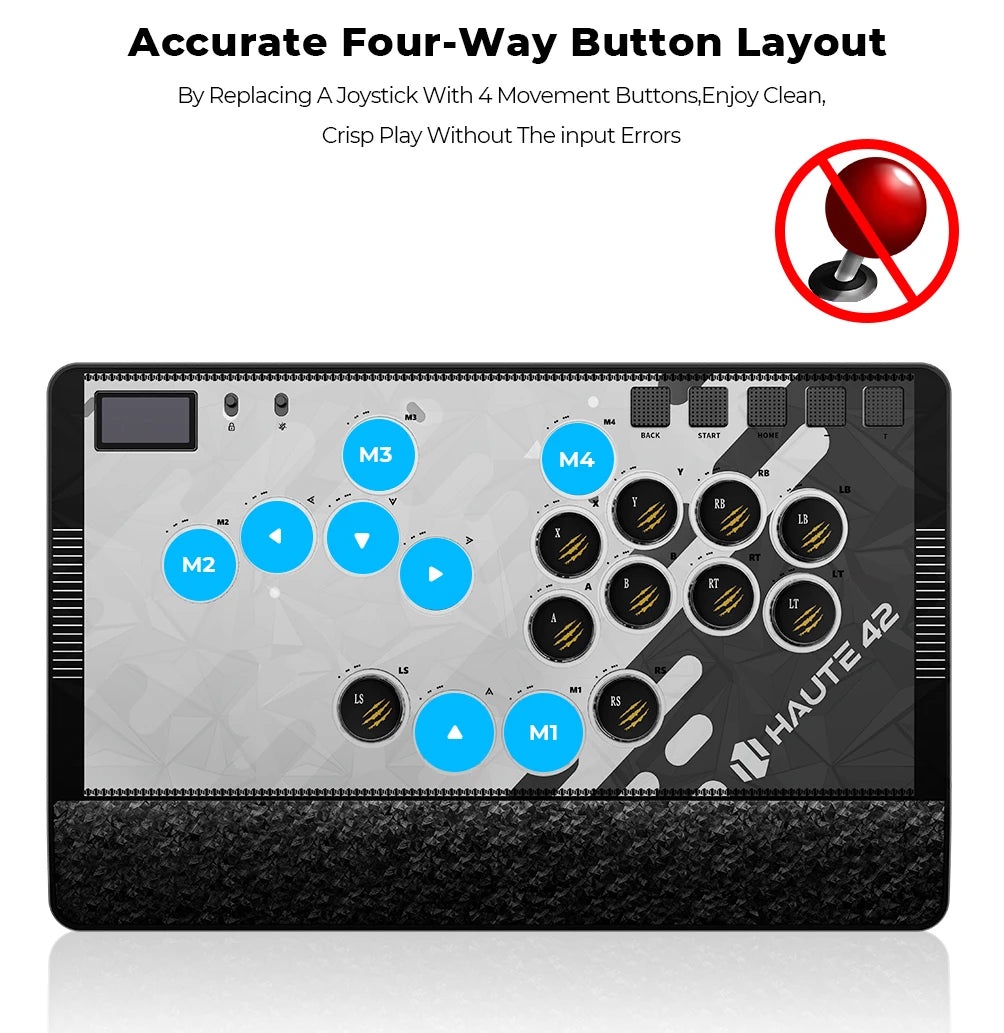 Haute42 C-AT Magnetic Leverless Hitbox Controller Stickless Arcade Controller Keyboard For PC/PS4/PS5/Switch Hitbox Fightstick