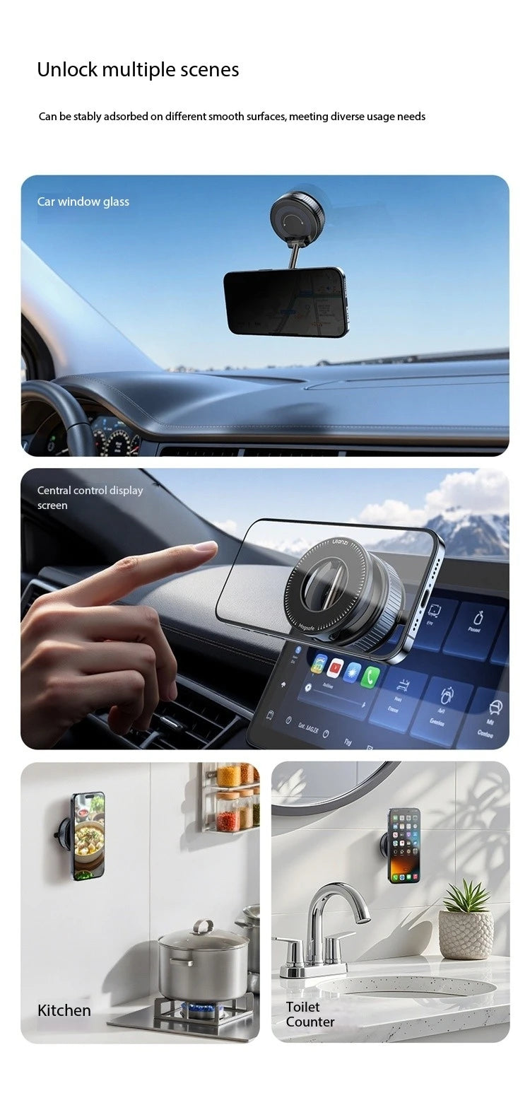 Original Ulanzi SK-25 Phone Holder Vacuum Suction Cup MagSafe Magnetic Attraction Vehicle Mounted Phone Stand Magnetic Ring
