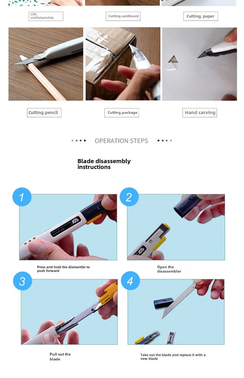Vinyl Utility Knife Anti Shaking Car Stickers Decals Blade Cutter Knife PPF Film Window Tint Craft Cutting Line Paper DIY Tool