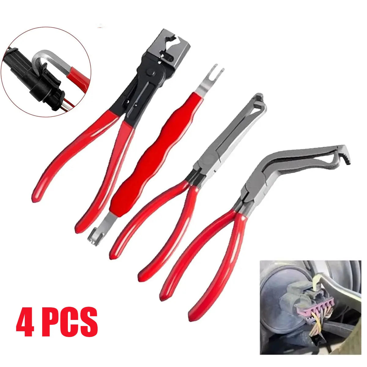 4Pcs Electrical Disconnect Pliers 60° Angle And Straight Pliers/Designed for Automotive Sensors And Connectors