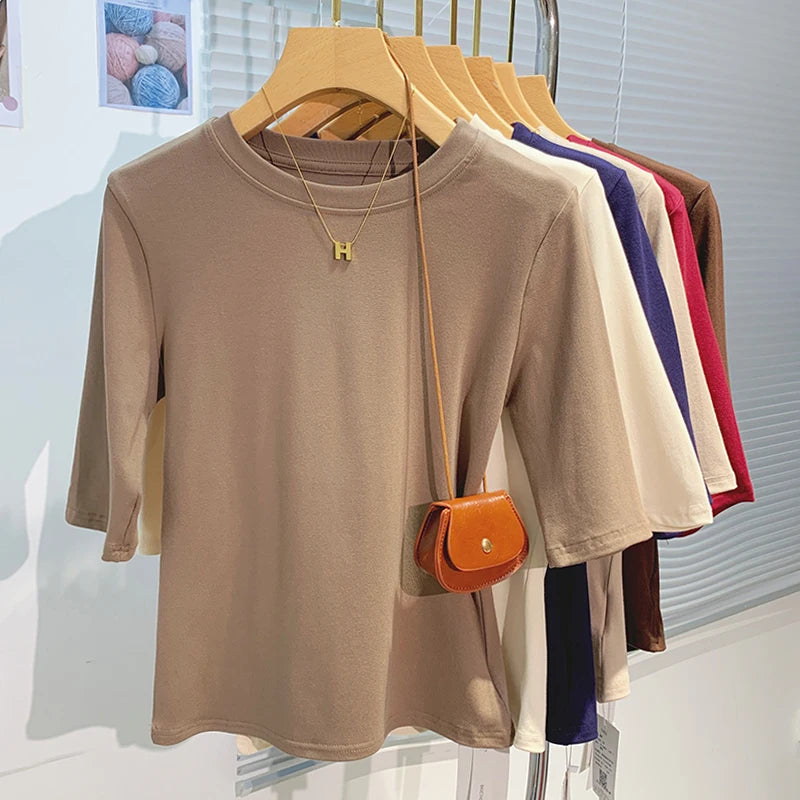 Women's 100% cotton crew neck tee — view 17 of 20