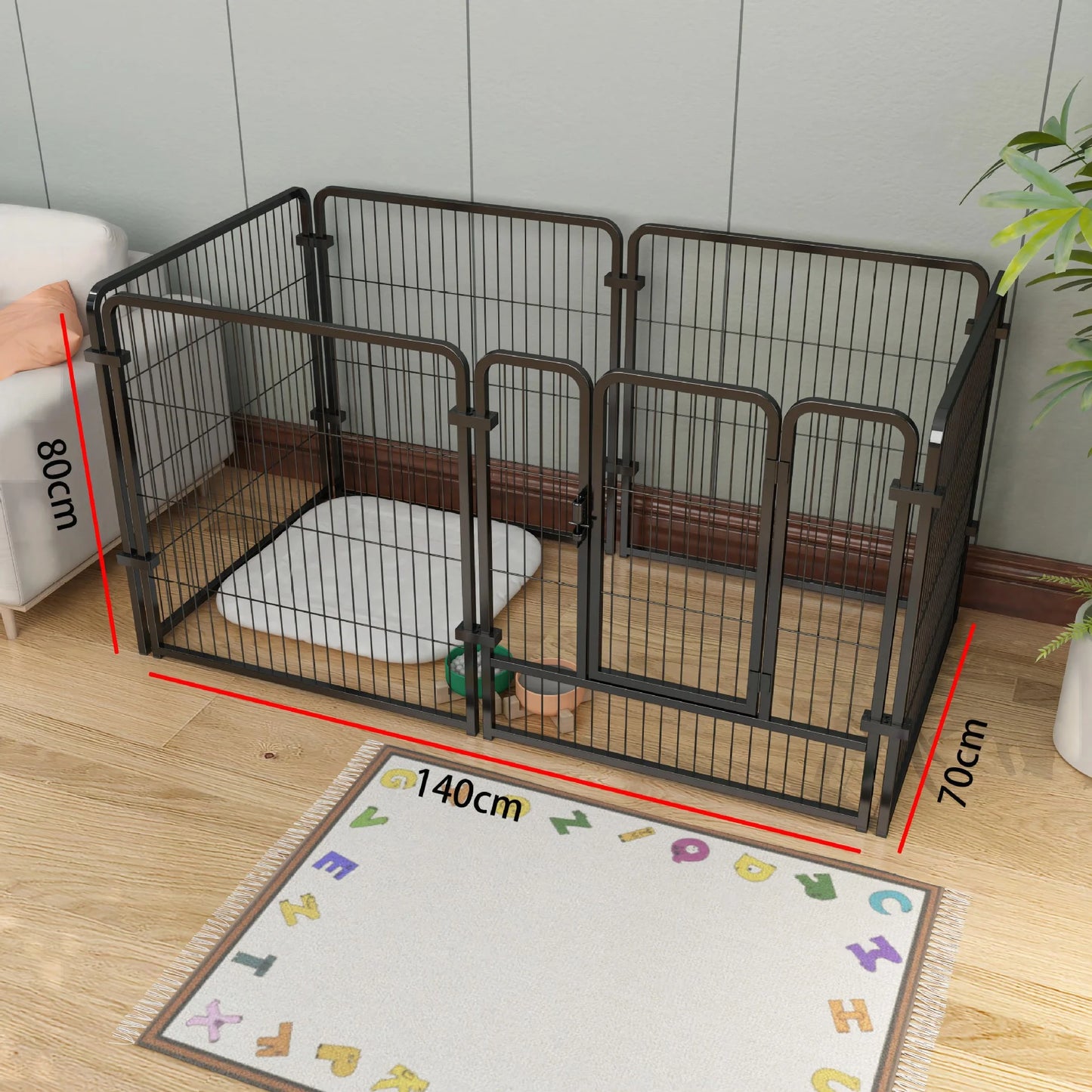 4/6 Panel Foldable Dog Fence Playpen – Heavy-Duty Puppy Exercise Kennel for Dogs, Cats & Rabbits | Indoor & Outdoor