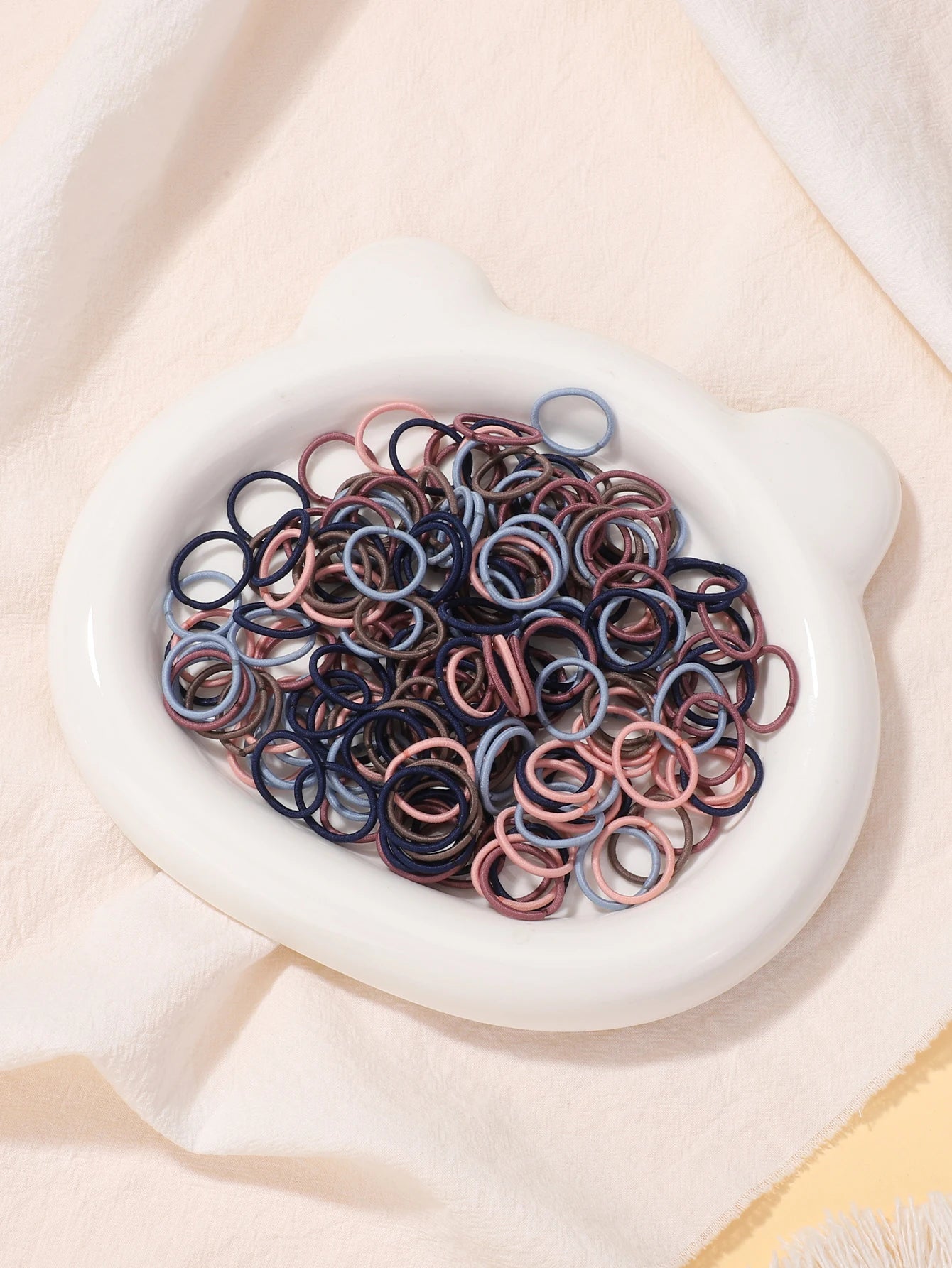 MMAlto 100 Pcs Colorful Mini Hair Ties – Soft Nylon Elastic Rubber Bands for Baby Girls & Kids