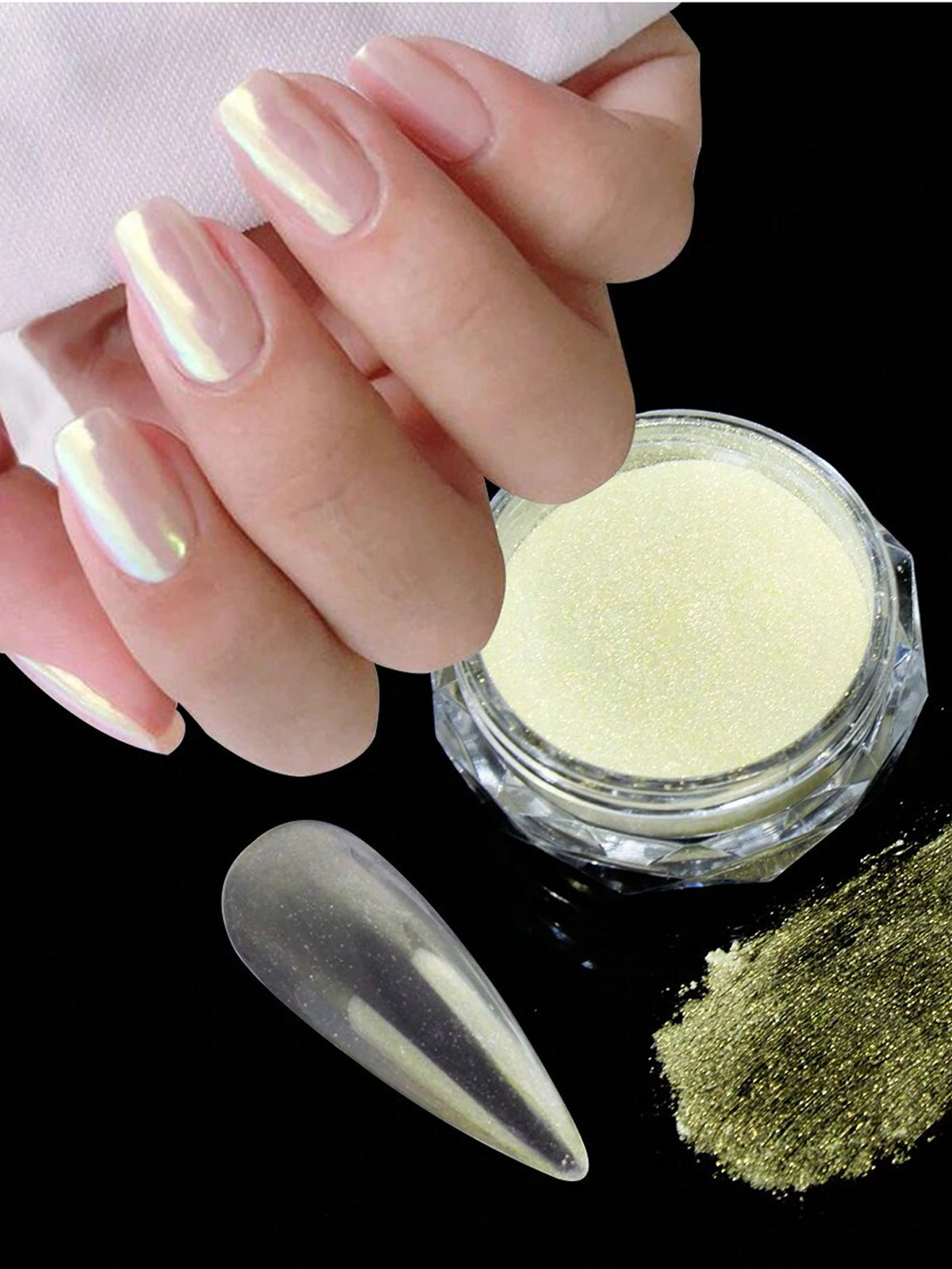 1 G 1 PCS Nail Powder Nail Pigment Holographic Mirrorlridescent Mermaid Rubbing Dust Glitter Gel Polish Manicure Decoration