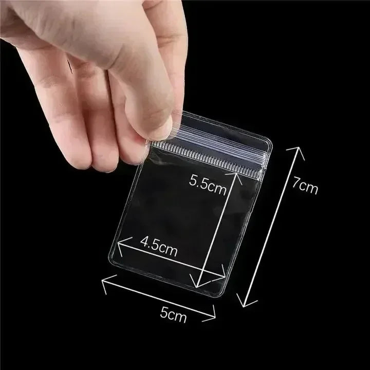Wholesale PVC Self Sealed Bags for Jewelry Earrings Necklace Rings Storage Package Bag Organizer Dust-proof Anti-oxidation Pouch