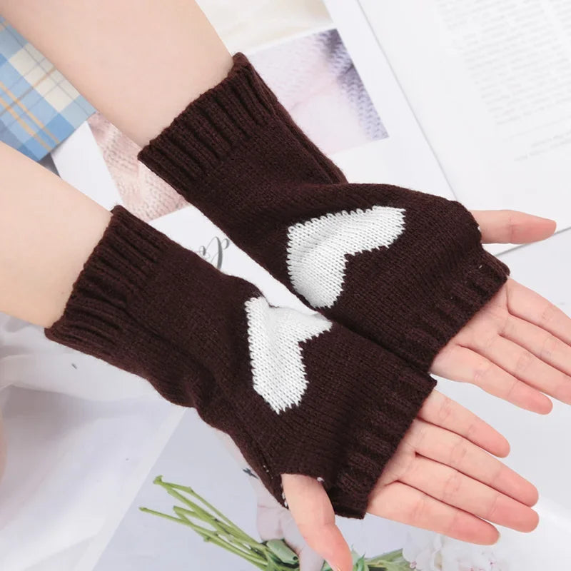 Women's Knit Half Finger Gloves - Y2K Style Fingerless Mittens - photo 17
