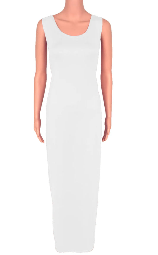 Women's Solid Color Bodycon Maxi Dress - Sleeveless Party Gown - photo 4