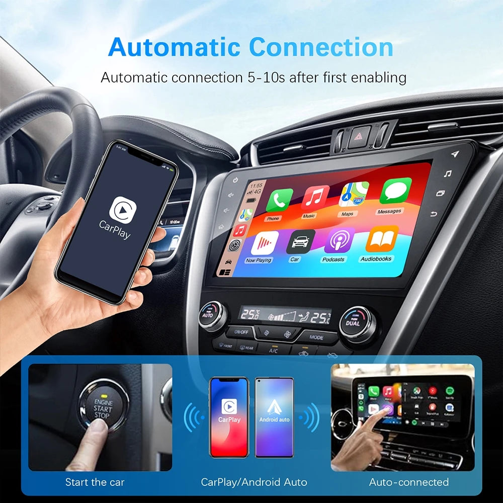 Wireless CarPlay & Android Auto Adapter, Compatible with Ford F150, Explorer, Bronco, Maverick & Mustang