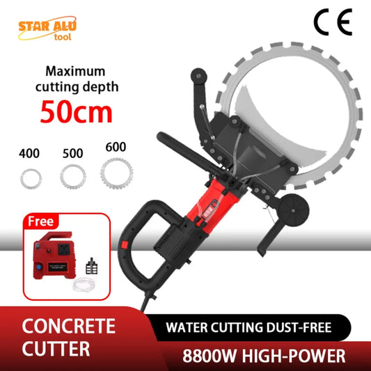 Concrete Ring Saw 300/400/500mm — Electric Wall Cutter for Reinforced Concrete