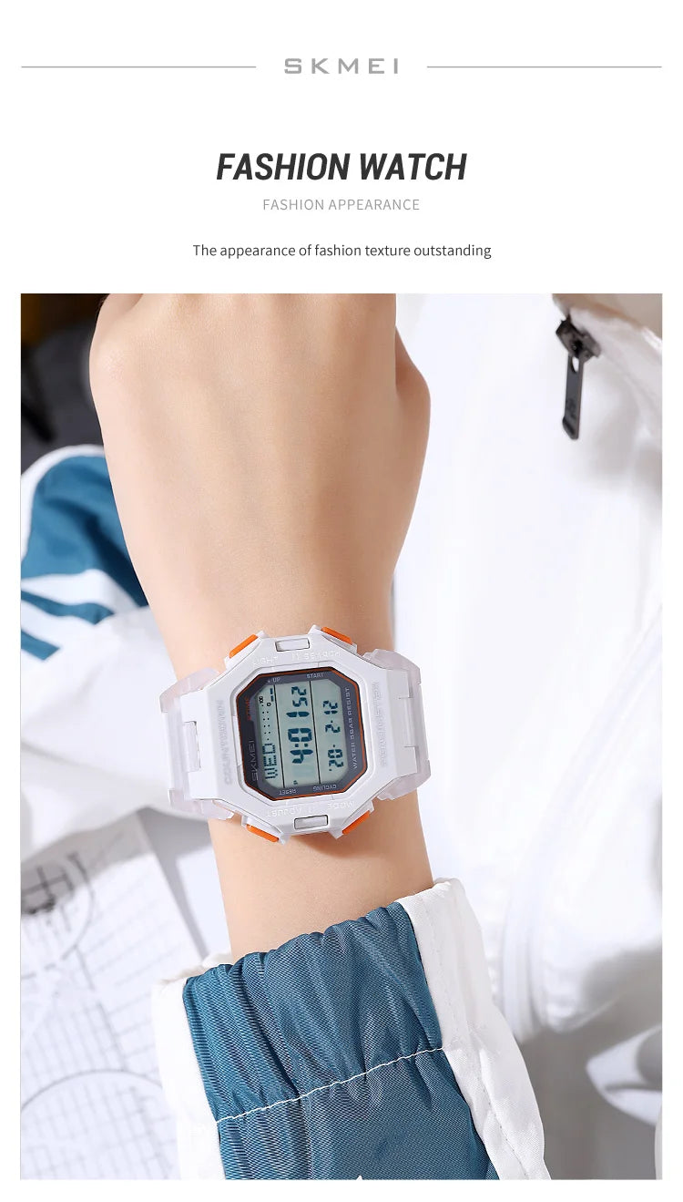 SKMEI 2596 Brand New Men Electronic Watch Fashion Alarm Clock Calendar Chronograph Luminous Digital Watches for Man reloj hombre