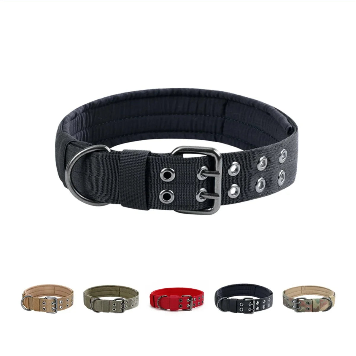 Tactical Dog Collar & Leash - Double Buckle Collar for Large Dogs - photo 13