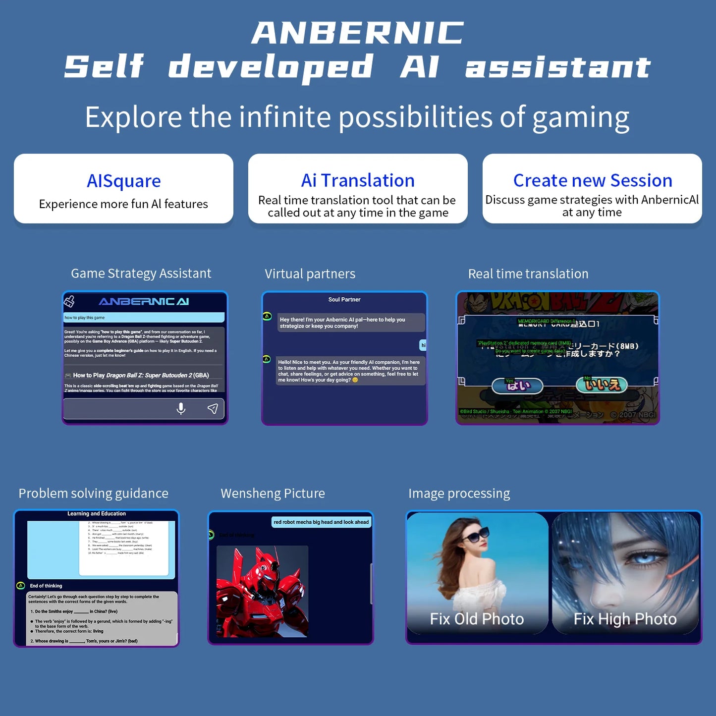 ANBERNIC RG556 Handheld Game Console 5.48 Inch AMOLED Screen 1080*1920 Android 13 RAM8G+128G PS2Game 5G WIFI 512G 80000Games