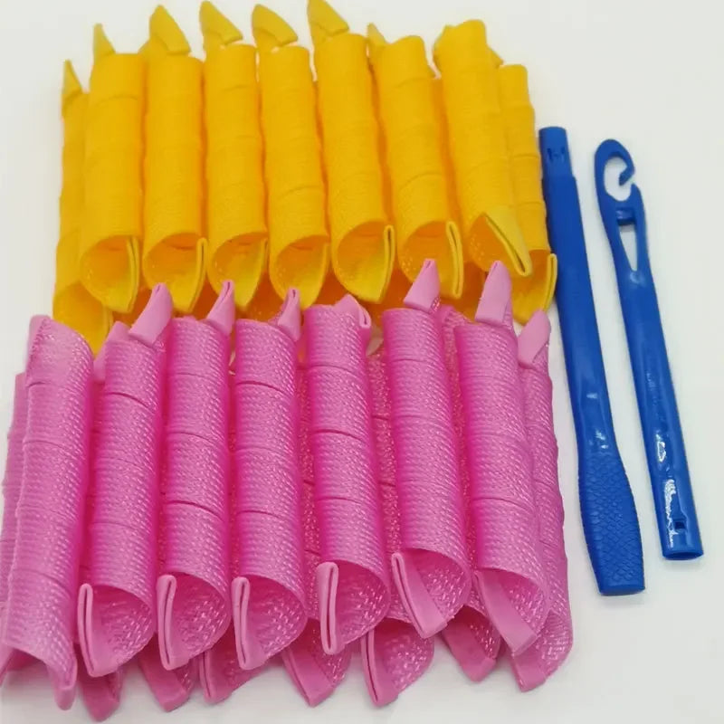 Heatless Hair Curler 10/12 pcs No Heat Hair Curls Ribbon Rollers Sleeping Soft Headband Hair Curlers Woman Hairs Styling Tools
