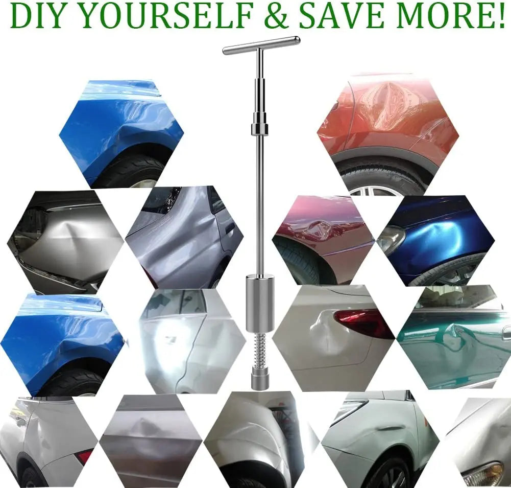 Professional Paintless Car Dent Repair Kit – 25/35/77PCS Auto Body Dent Removal Tools with Puller & Glue Gun