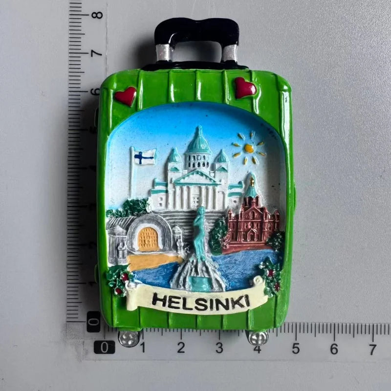 Finland Tourist Souvenir Fridge Magnets Helsinki Bengtskar Turku Cathedral Suomi Lapland Aurora Moose Finnish Reindeer HomeDecor