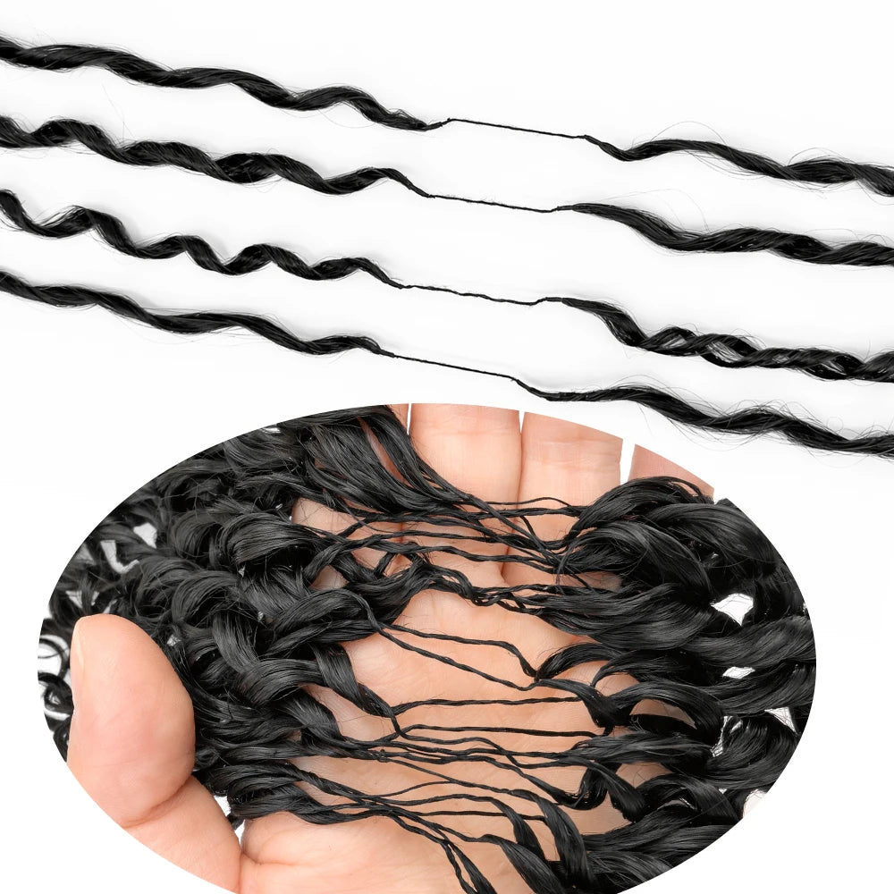 Curly Crochet Human Hair Hair Feather Knotless Pre-Separated Crochet Hair Extensions For Braiding Women Brazilian Human Bundles