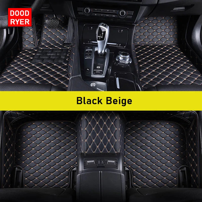 Custom-Fit Leather Car Floor Mats for Ford F-150 2009–2023 (Full Set)