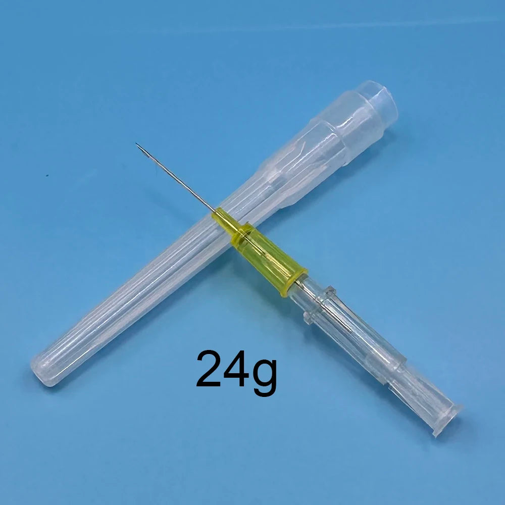 10pcs Disposable Dog Cat I. V. Cannula Animal Catheter Pet Catheters with Heparin Cap 22G 24G 26G Veterinary Tools