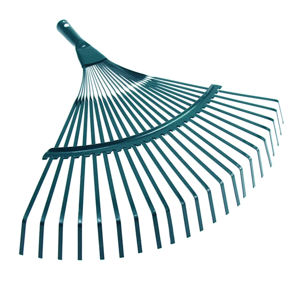 22-Tooth Iron Garden Rake – Durable Leaf & Grass Rake for Gardeners & Landscapers