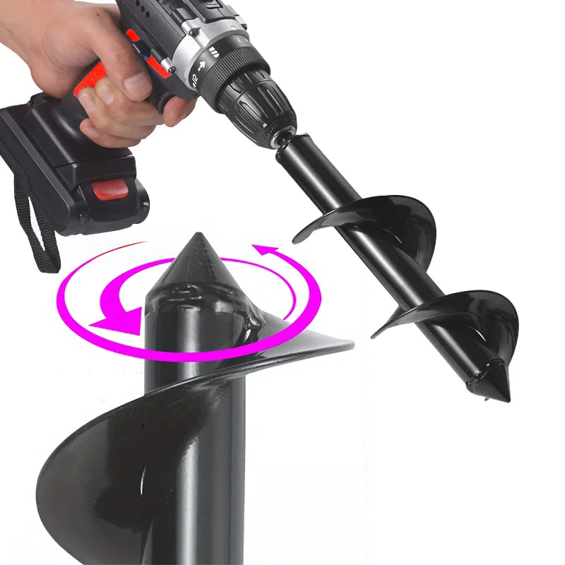 Spiral hole drill bit - Home planting spiral drill bit - Planting tool for loosening soil and digging holes, garden drill bit,