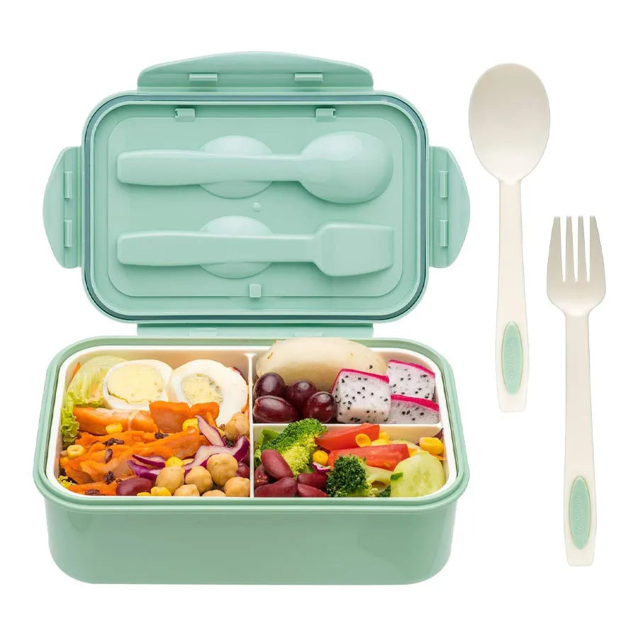 3-Compartment Bento Lunch Box for Adults & Kids - Spoon & Fork - photo 8