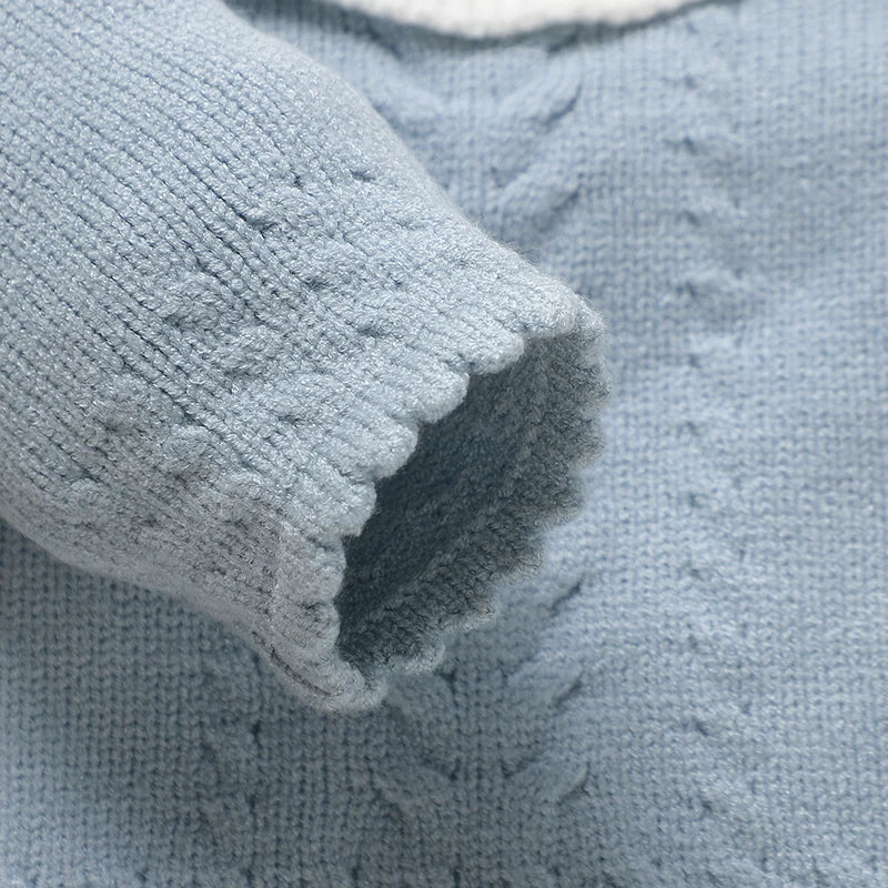 Baby Knit Sweater and Pants Set - Warm Two-Piece Winter Outfit - photo 4