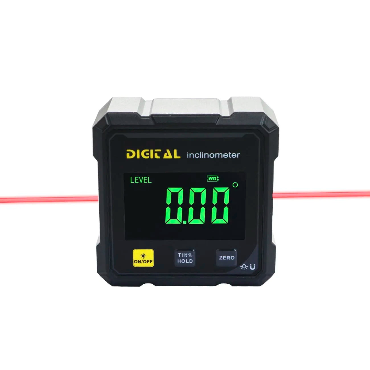SHAHE Rechargeable Digital Angle Finder with Dual Laser- 4-Side Magnetic Inclinometer Woodworking Measuring Tool Level Box