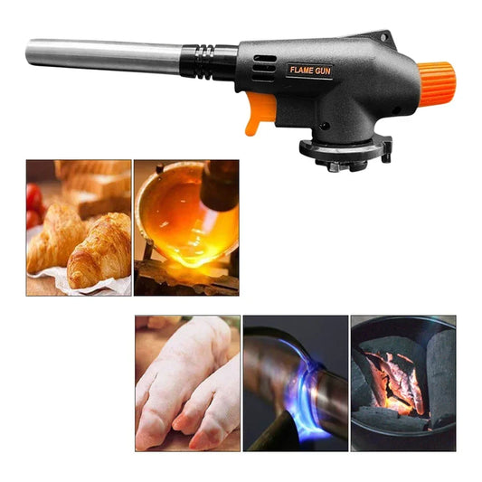 Outdoor Welding Gas Burner Flame Torch Ignition BBQ Cooking Camping Flamethrower Portable Gas Torch for Cooking And Camping