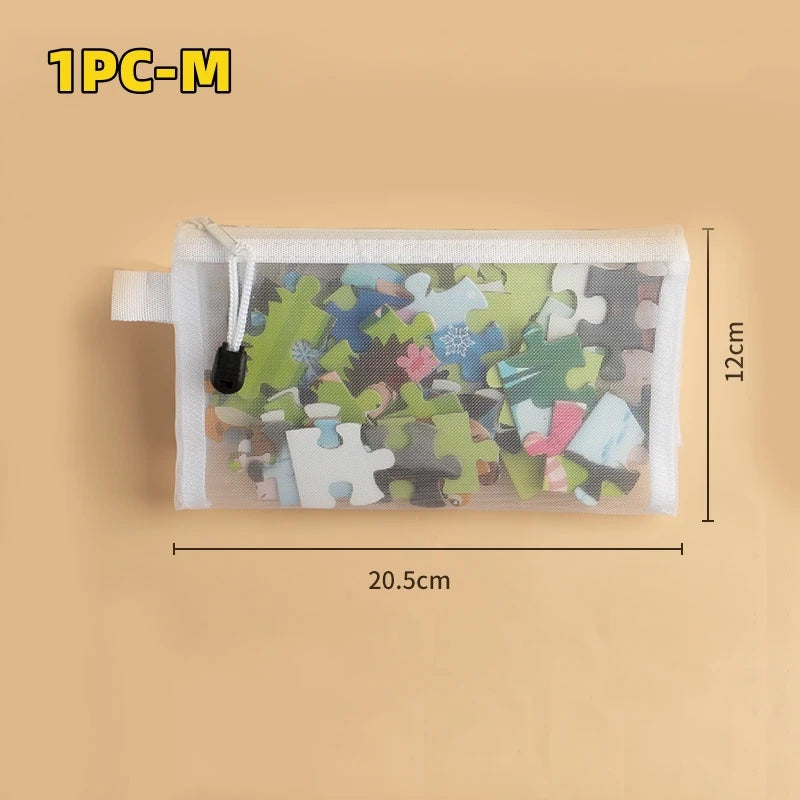 1-30 PCS Mesh Zipper File Bag Waterproof Moisture-proof Zipper Folder Toy Storage Bag Storage Tools Cosmetic Organization Bag