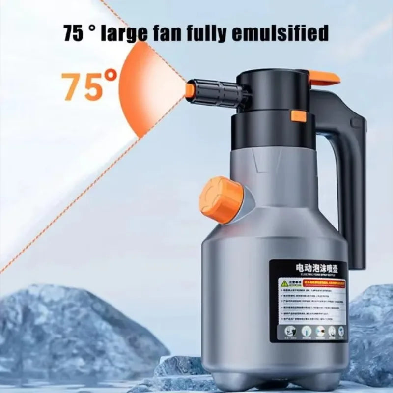 2L Handheld Electric Foam Sprayer Hand Pump Foam Sprayer Snow Foam Cannon Motorized Car Wash Sprayer for Car Wash Home Cleaning