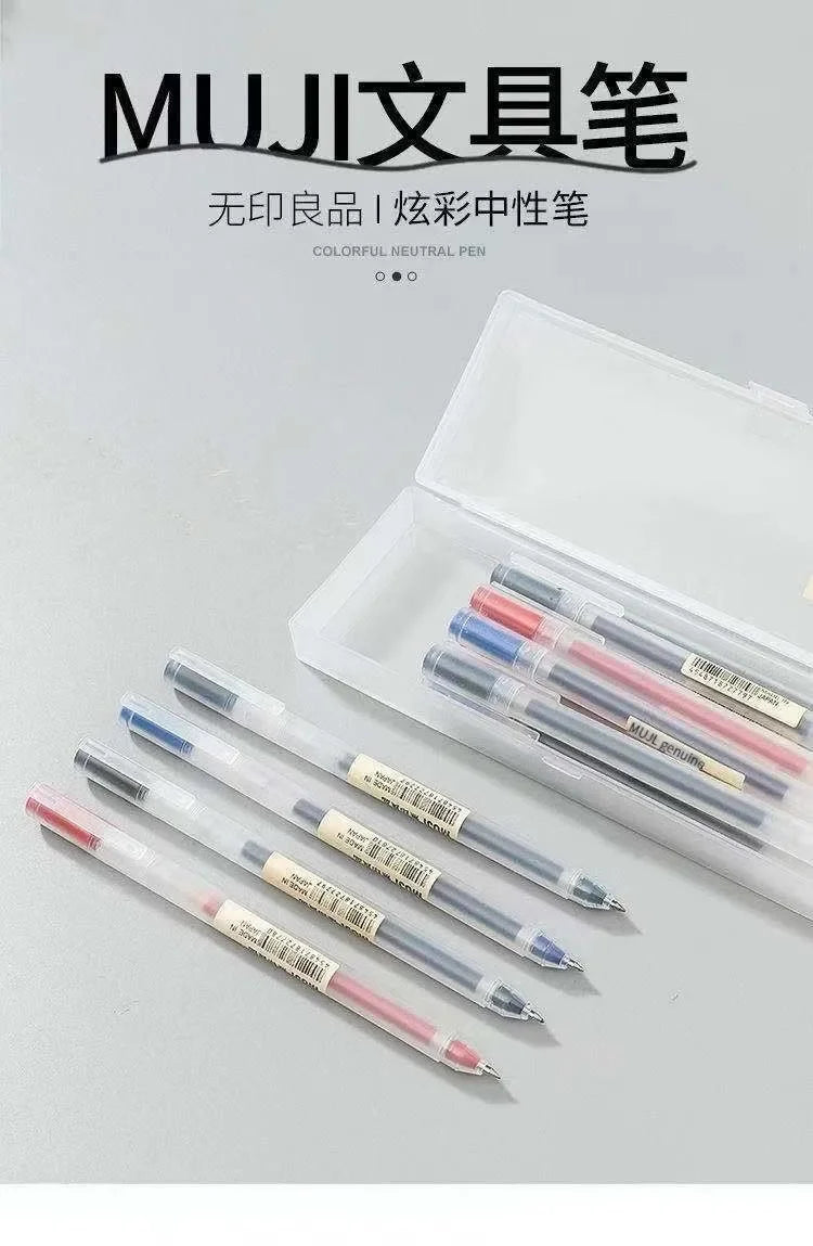 6/8Pcs/Set MUJIs Gel Pen Black/Red/Blue 0.38/0.5mm Ink Japan Color Pen Office School Ballpoint Pen Japanese Kawaii Stationery
