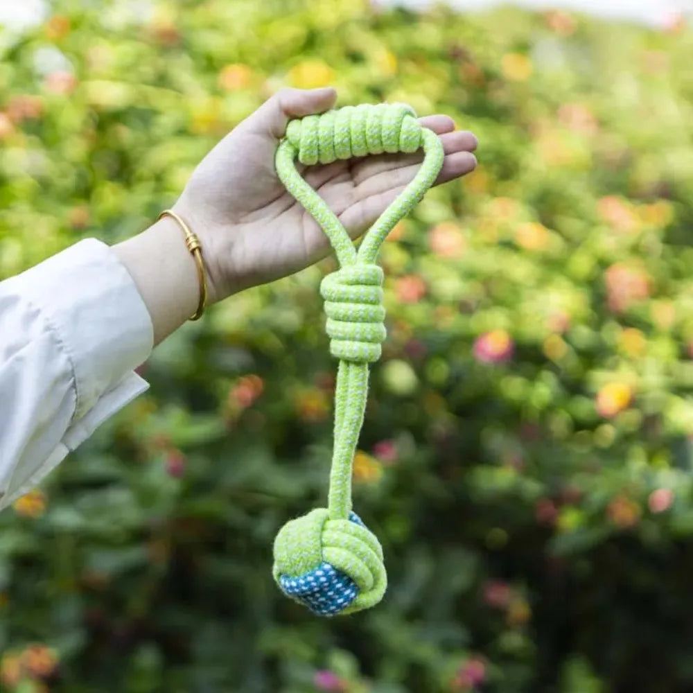 Knotted Rope Ball Dog Toy - Tug & Teeth Cleaning – photo 5
