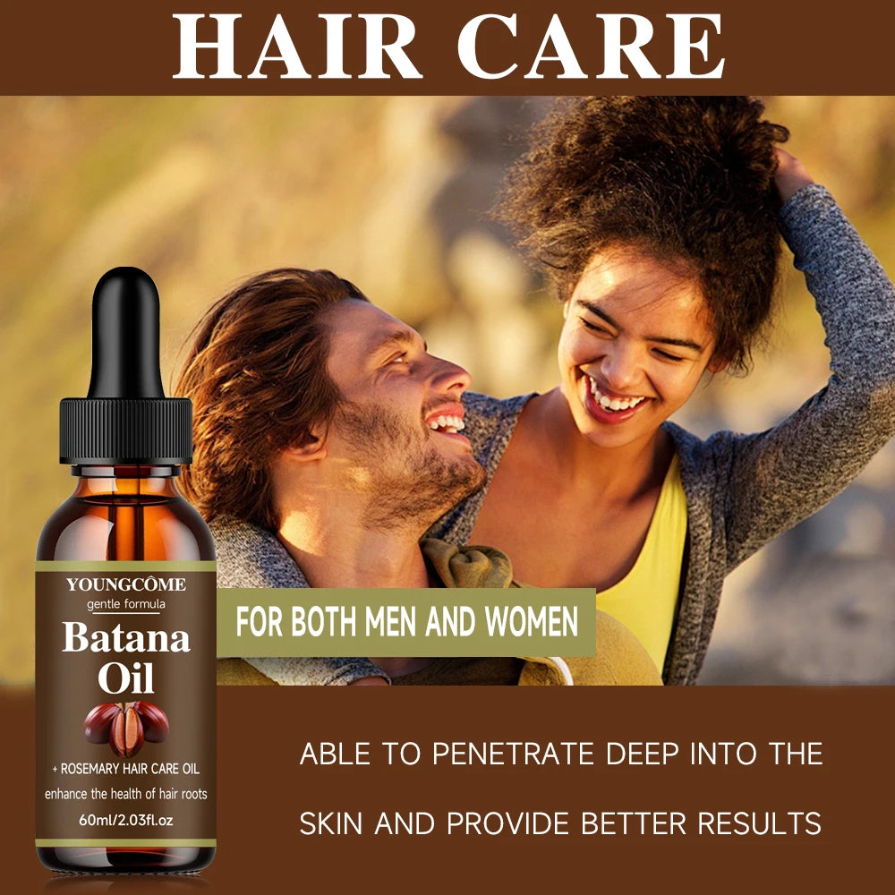 40ml/60ml Batana Rosemary Mint Scalp Hair Strengthening Oil Biotin Essential Oils Nourishing Treatment Split Ends Dry All Types