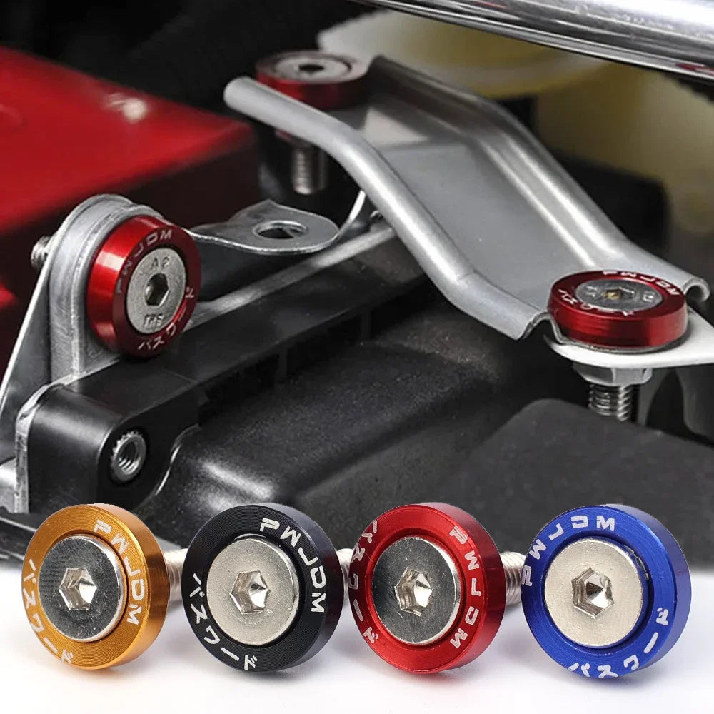 M6 Bolt Set JDM Fender Washers Bumper Engine Car Modification Gasket Screw Fender Aluminum Concave Screws Hex Fastener for Honda