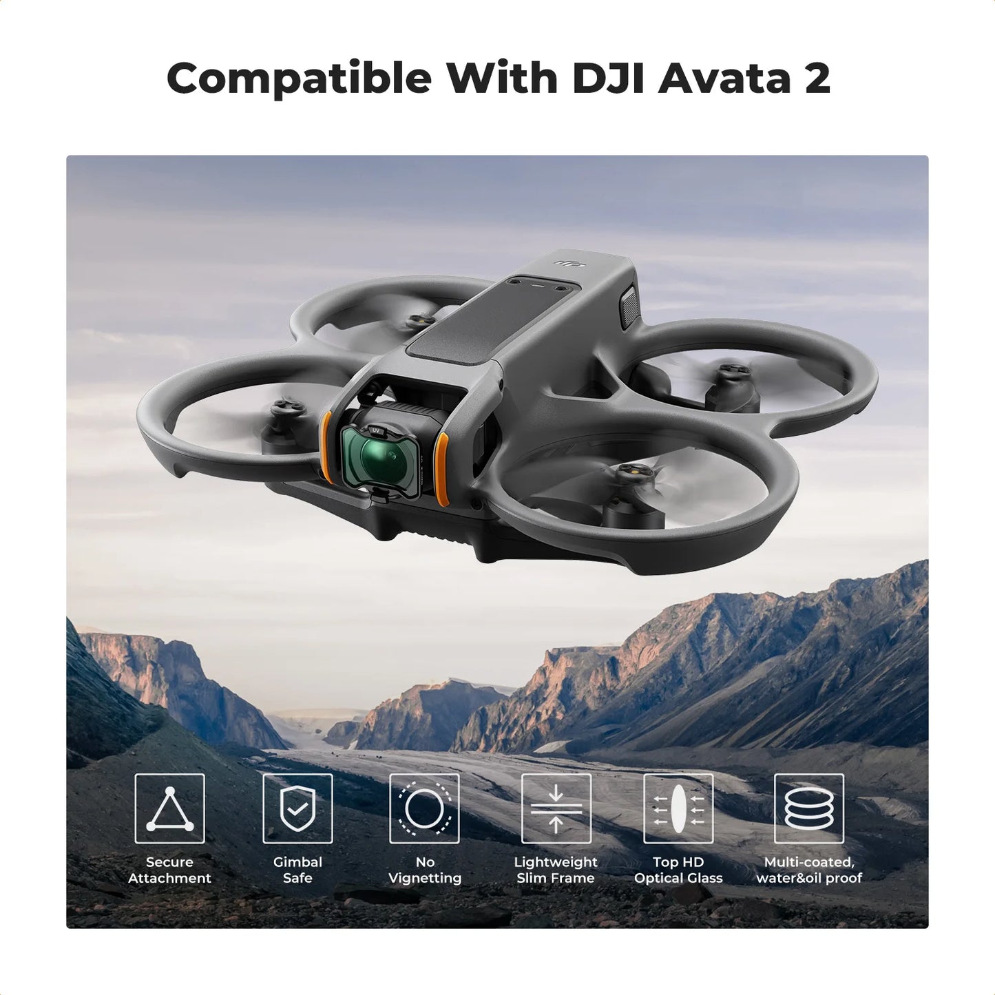 K&F CONCEPT Filter Set for DJI Avata 2 Filter UV/CPL/ND8/ND16/ND32/ND64 Multi-Layer Coated Drone Lens Camera Filters Accessories