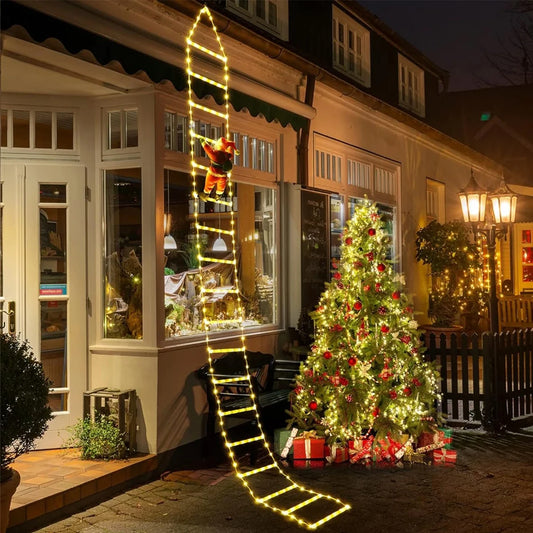 3M Santa Claus Climbing Ladder Outdoor Christmas Decoration Home Garden Cristmas Tree Ornement New Year Gift Xmas Tree Decor