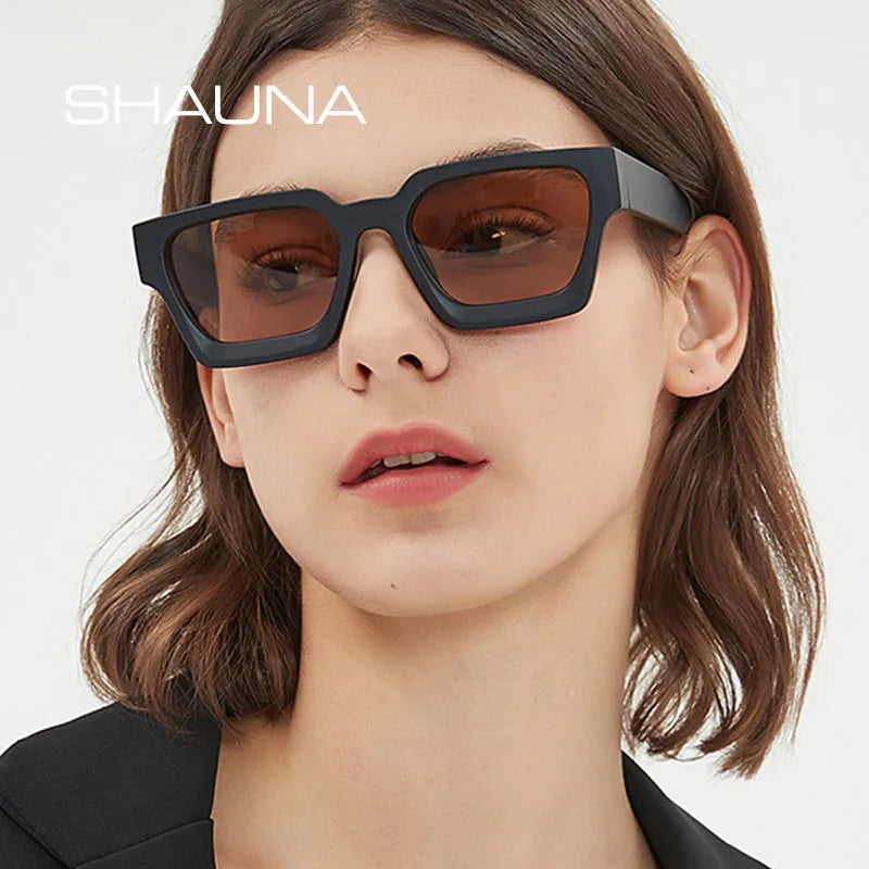 SHAUNA Square Sunglasses for Women — Retro Tinted UV400