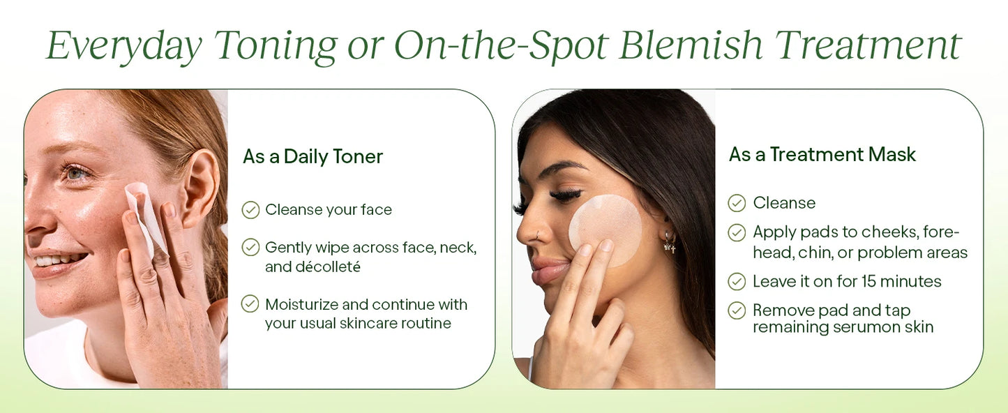 JiYu Toning Polish Pads - Korean Skincare for Dark Spots, Wrinkles & Dull Skin - Hydrating Facial Treatment with Snail Mucin,