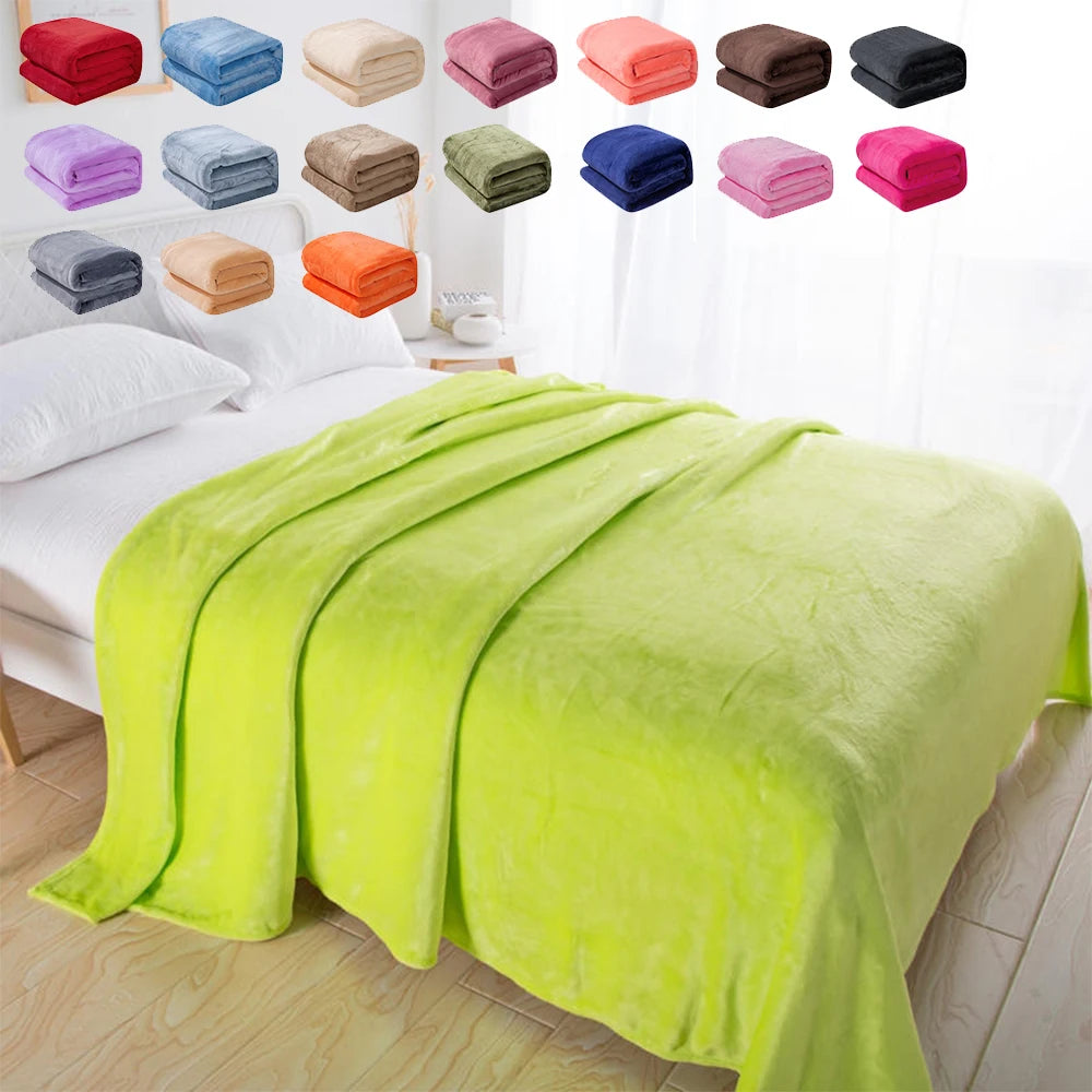 Heavyweight Flannel Throw Blanket - Soft Printed Blanket in Many Colors