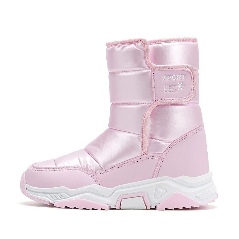 Kids High-Top Snow Boots - Plush Lined Winter Ankle Boots - photo 5