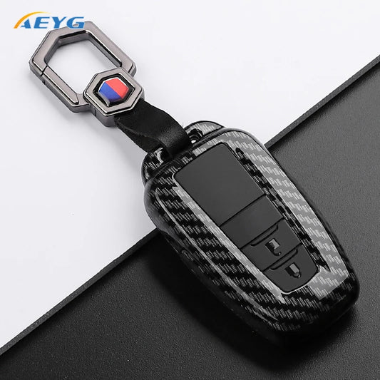 Carbon Fiber Key Fob Cover for Toyota Camry Corolla RAV4 2018-2022