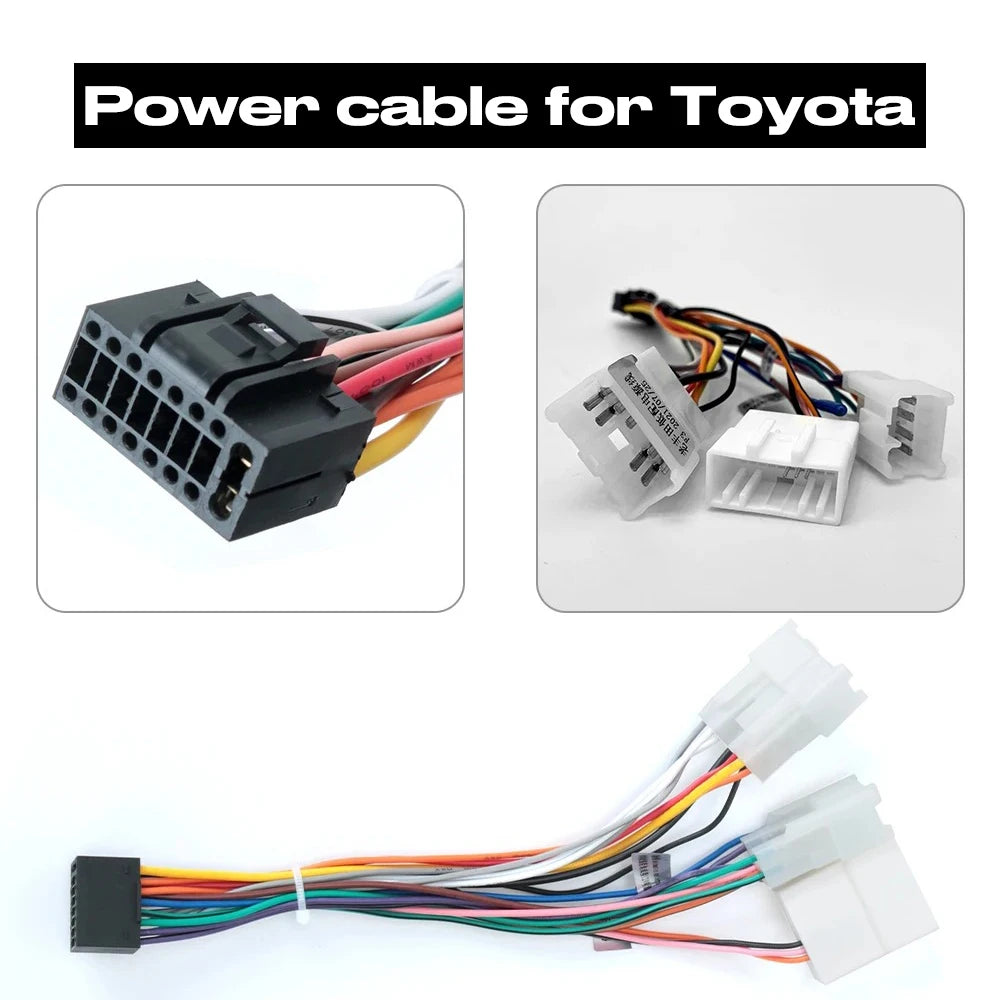 Universal ISO Power Cable, USB, Microphone & GPS Antenna Kit — Car Stereo Install Accessories (Toyota, Nissan, Suzuki)