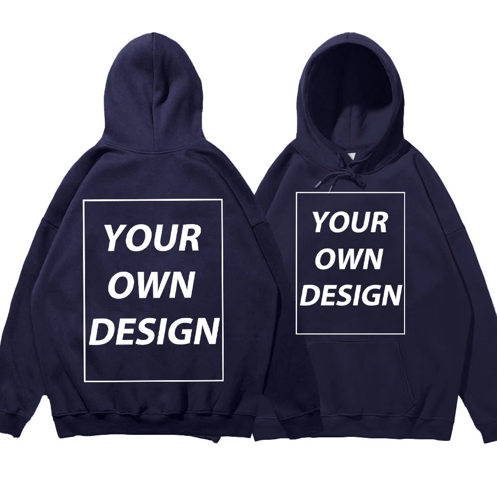 Custom Print Pullover Hoodie, Personalized Sweatshirt