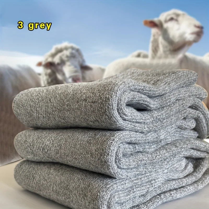 Men's Thick Terry Crew Socks, 3 or 5 Pairs