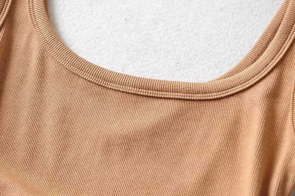 New Arrival Girls Casual Solid Colour Two Side Drawstring Vest Folds Shirring Sexy Tank&Camis