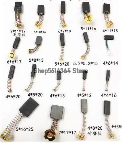 4pcs Carbon Brushes for Small Motors, Centrifuge Tools, Spring Carbon Brushes for Hand Drills, Angle Grinders, Cutting Machines