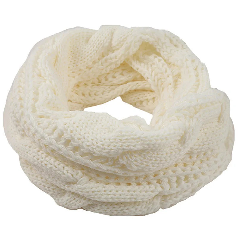 Women's Color Block Knit Loop Scarf - Circle Infinity Winter Scarf - photo 12