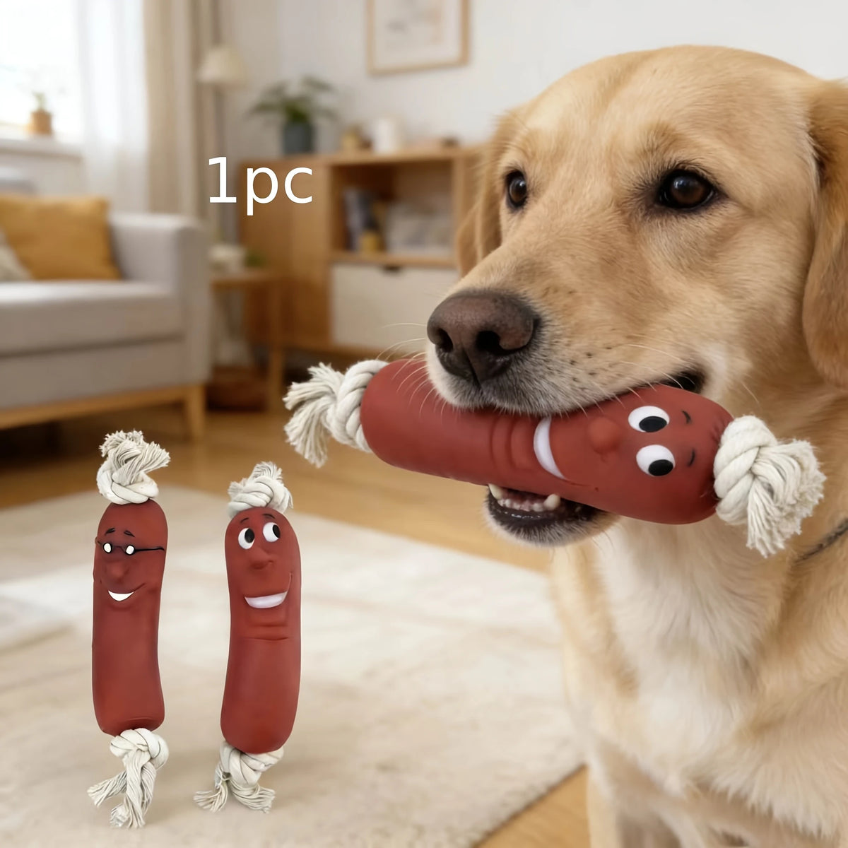 Sausage Dog Chew Toy - Bite-Resistant Teething Toy – photo 7