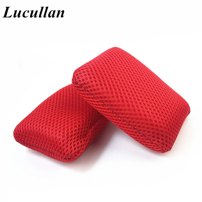 Lucullan 3 Color Microfiber Bug Sponge For Car Washing Ultra Soft Mesh Sponges to Clean Glass Paint Dirty